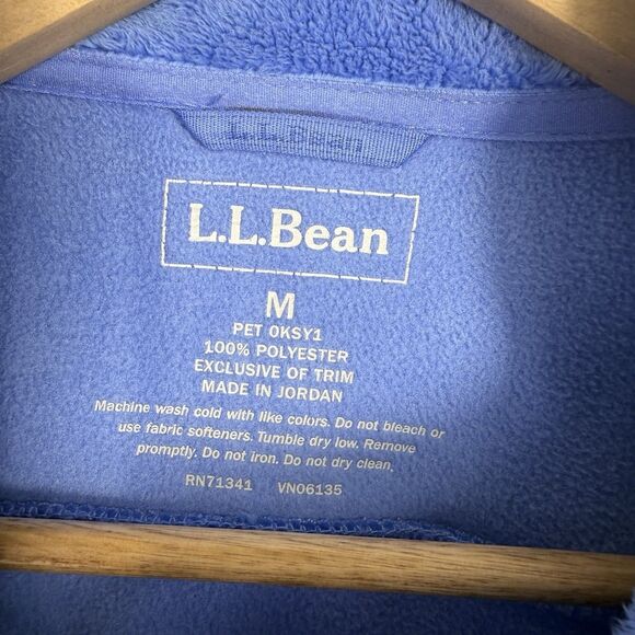 L.L. Bean Fleece Soft Sweater Full Zip Light Blue Women's Size Medium - Picture 6 of 7